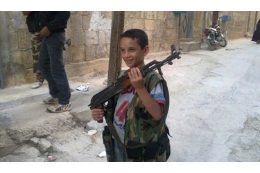 Un enfant, à Kafr Takharim