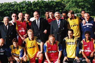 Jacques Chirac à Clairefontaine en 1998.
