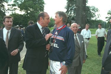 Jacques Chirac avec Aimé Jacquet 