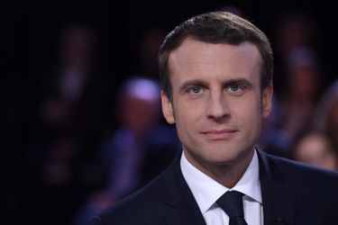Emmanuel Macron sur le plateau de &quot;L&#039;Emission politique&quot;.