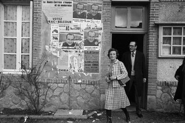 France, 15 novembre 1976. Campagne électorale de l&#039;homme d&#039;état Jacques Chirac pour la présidence du Conseil général de la Corrèze.