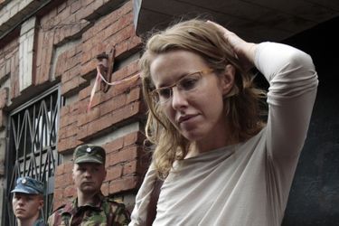 Ksenia Sobchak arrive à la Commission d'enquête de la Fédération de Russie, en juin 2012.