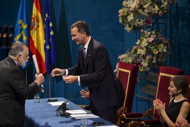 La reine Letizia et le roi Felipe VI d'Espagne à Oviedo, le 23 octobre 2015
