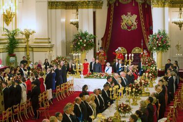 Le banquet offert par la reine Elizabeth II au président chinois Xi Jinping à Buckingham Palace, le 20 octobre 2015