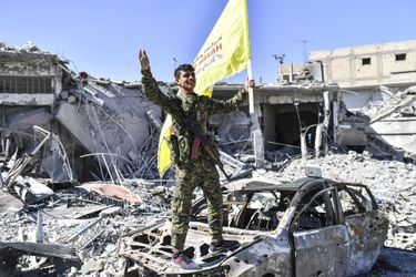 Célébrations à Raqqa, le 17 octobre 2017.