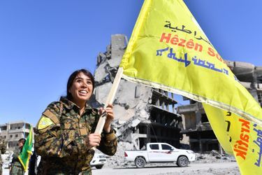 Célébrations à Raqqa, le 17 octobre 2017.
