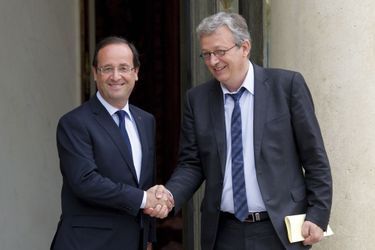 Le président de la République et Pierre Laurent, secrétaire national du PCF. 