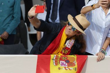 La princesse Elena d'Espagne à Madrid, le 12 octobre 2017