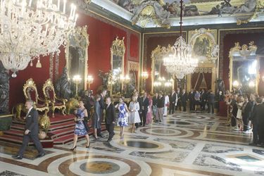 La reine Letizia et le roi Felipe VI d'Espagne à Madrid, le 12 octobre 2017
