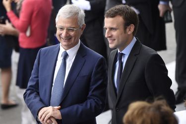 Claude Bartolone et Emmanuel Macron, le 14 juillet dernier. 