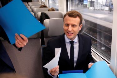Emmanuel Macron, fondateur d&#039;En marche! et candidat à la présidentielle. 