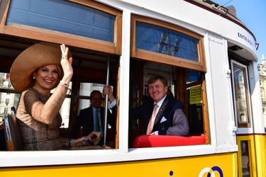 La reine Maxima et le roi Willem-Alexander des Pays-Bas à Lisbonne, le 10 octobre 2017