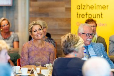 La reine Maxima des Pays-Bas à un "café Alzheimer" à Giessenburg, le 10 septembre 2019