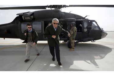 Le secrétaire américain à la défense, Chuck Hagel, est arrivé en Afghanistan ce samedi matin. Il fait là son premier voyage officiel depuis la réélection de Barack Obama. 