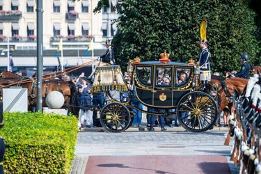 Le carrosse du roi Carl XVI Gustaf de Suède à Stockholm, le 10 septembre 2019