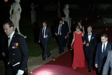 La reine Mathilde et le roi Philippe de Belgique, avec Andrzej et Agata Duda à Varsovie, le 14 octobre 2015