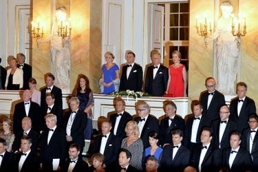 La reine Mathilde et le roi Philippe de Belgique, avec Andrzej et Agata Duda à Varsovie, le 14 octobre 2015
