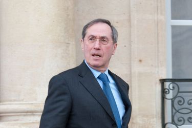 Claude Guéant sortant de l’Élysée en avril 2012. 