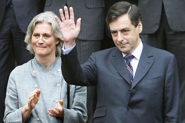 François et Penelope Fillon en 2007, lors de la passation de pouvoir à Matignon.