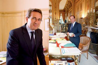 Jean-Christophe Fromantin (à g.) et François Hollande.
