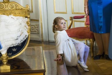 La princesse Estelle de Suède au château de Drottningholm, le 11 octobre 2015