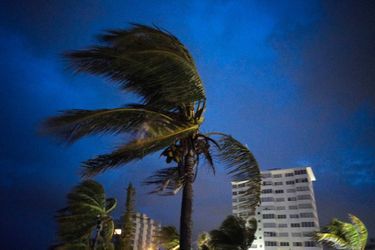 Les vents de Dorian photographiés à l&#039;arrivée de l&#039;ouragan, dimanche, à Freeport aux Bahamas.