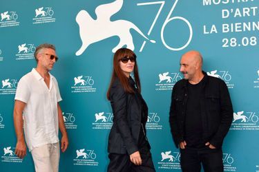 Vincent Cassel, Monica Bellucci et Gaspar Noé à Venise, le 31 août 2019.