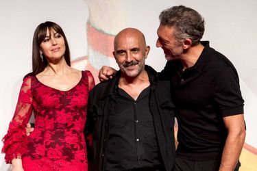 Monica Bellucci, Gaspar Noé et Vincent Cassel à Venise, le 31 août 2019.