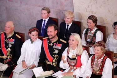 La princesse Ingrid Alexandra de Norvège entourée de sa famille, à Oslo le 31 août 2019