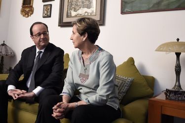 François Hollande et la fille de Salvador Allende, Isabel Allende.