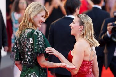 Laura Dern et Scarlett Johansson à la première du film «Marriage Story» lors de la 76e édition de la Mostra de Venise le 29 août 2019