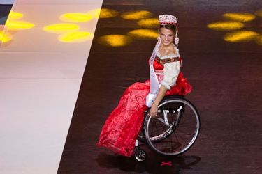 Les candidates du concours Miss Monde en fauteuil roulant.