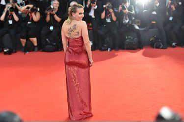 Scarlett Johansson à la première du film «Marriage Story» lors de la 76e édition de la Mostra de Venise le 29 août 2019