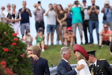 La reine Maxima et le roi Willem-Alexander accueillent la reine Mathilde et le roi des Belges Philippe à Terneuzen, le 31 août 2019