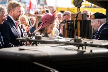 La reine Maxima et le roi Willem-Alexander des Pays-Bas avec le roi des Belges Philippe à Terneuzen, le 31 août 2019