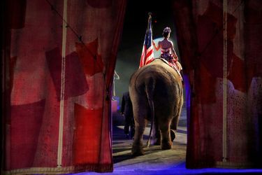 Le dernier spectacle des éléphants du Ringling Bros and Barnum &amp; Bailey Circus à Wilkes-Barre, Pennsylvanie, le 1er mai 2016.