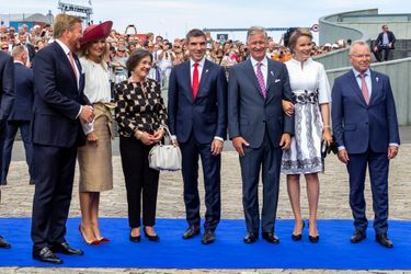 Les couples royaux des Pays-Bas et de Belgique à Terneuzen, le 31 août 2019