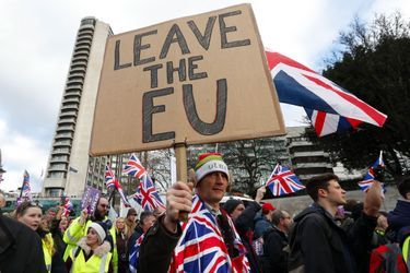 Manifestation pro-Brexit à Londres, en décembre.