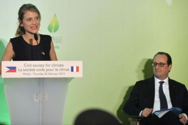 Mélanie Laurent a pris la parole devant le président de la République, François Hollande.