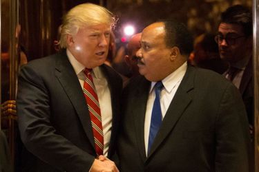 Donald Trump et Martin Luther King III, lundi à New York.