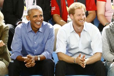 Barack Obama et le prince Harry aux Invictus Games à Toronto vendredi. 