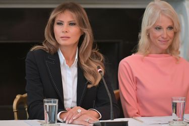 Melania Trump et Kellyanne Conway à la Maison Blanche, le 28 septembre 2017.