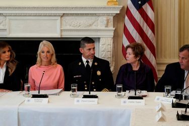 Melania Trump et Kellyanne Conway à la Maison Blanche, le 28 septembre 2017.