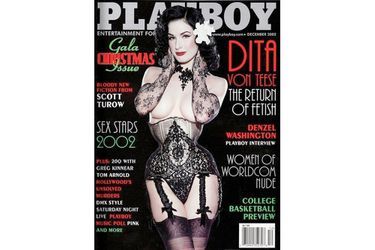 Dita Von Teese en couverture de Playboy