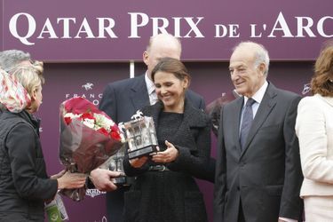 Virginie Ledoyen au prix Qatar Arc de Triomphe
