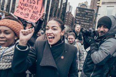 A la Women’s March, à New York, le 19 janvier.