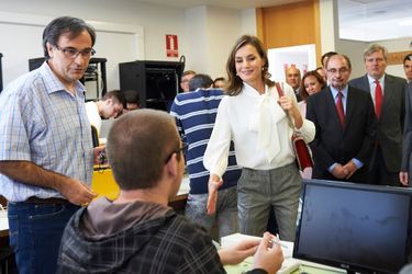 La reine Letizia d'Espagne à Teruel, le 27 septembre 2017