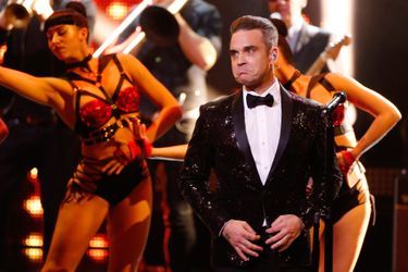 Robbie Williams, en concert le 17 novembre 2016 à Berlin.