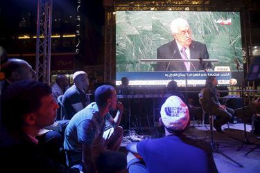 A Ramallah, les Palestiniens ont suivi le discours de Mahmoud Abbas