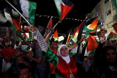 A Ramallah, les Palestiniens ont suivi le discours de Mahmoud Abbas
